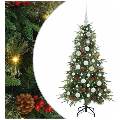 Albero di Natale Artificiale con Rami Pieghevoli Verde 120 cm - Foto 1