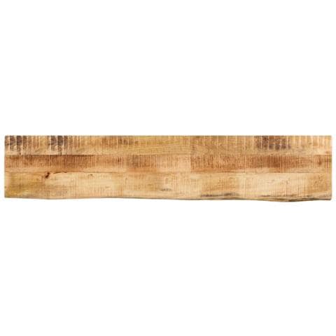 Piano Tavolo 140x30x3,8 cm Bordi Vivi Legno di Mango Grezzo - Foto 1