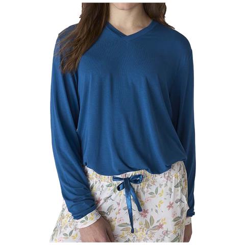 Jjbfp0400 Pigiama Da Donna In Cotone A Maniche Lunghe - Foto 3