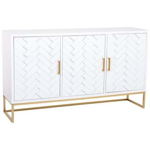 Credenza 3 Ante In Legno E Metallo 160x41,5x90h Cm - Foto 1