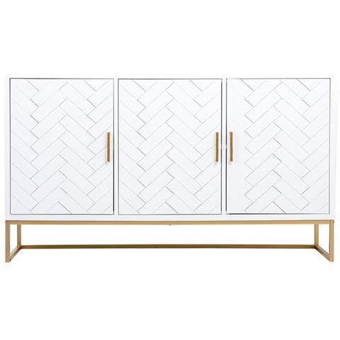 Credenza 3 Ante In Legno E Metallo 160x41,5x90h Cm - Foto 2