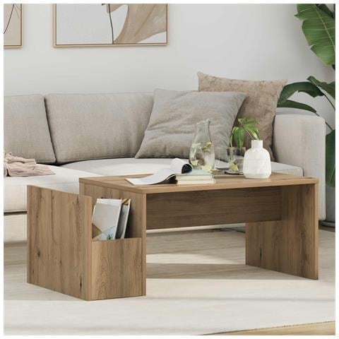 Tavolino da salotto Rovere artigianale 90 x 45 x 35 cm - Foto 2