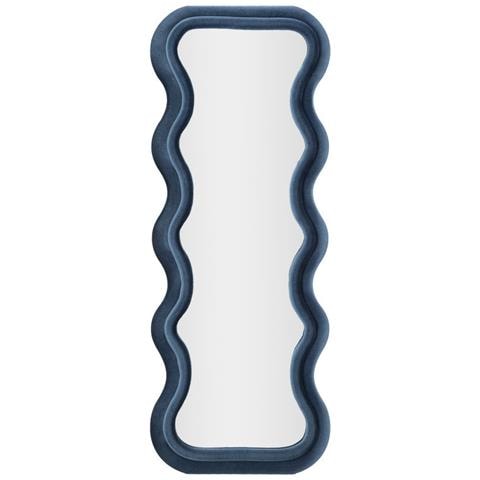 Specchio Con Cornice Onde 2-blu-mdf-60x6x160 Cm - Foto 1