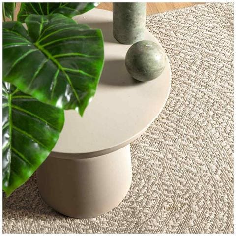Tappeto ZIZUR Crema 240x240 cm Aspetto Iuta Interni ed Esterni - Foto 2
