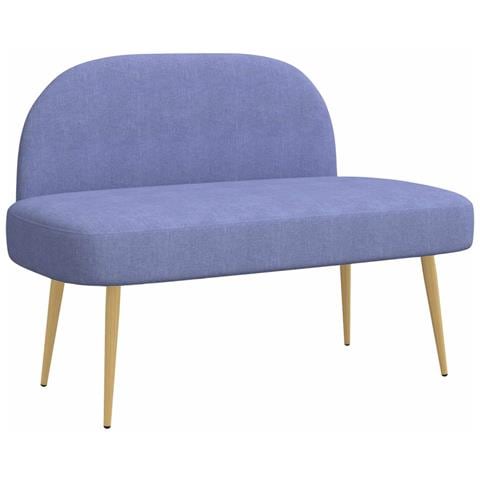 Panchina imbottita con schienale Blu Jeans 110 x 60 x 76 cm - Foto 1
