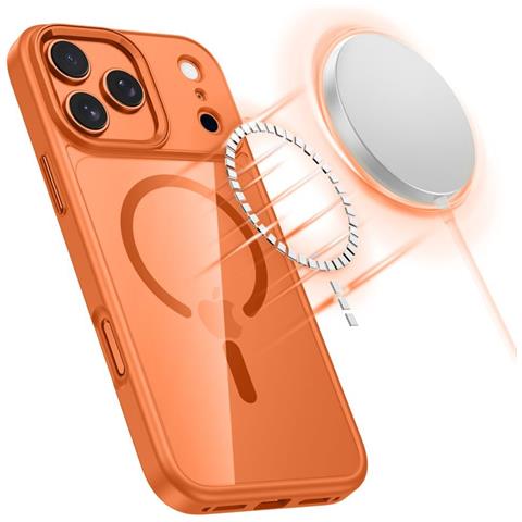 Custodia Trasparente Arancione Per Iphone 17 Pro Max Con Magsafe - Foto 2