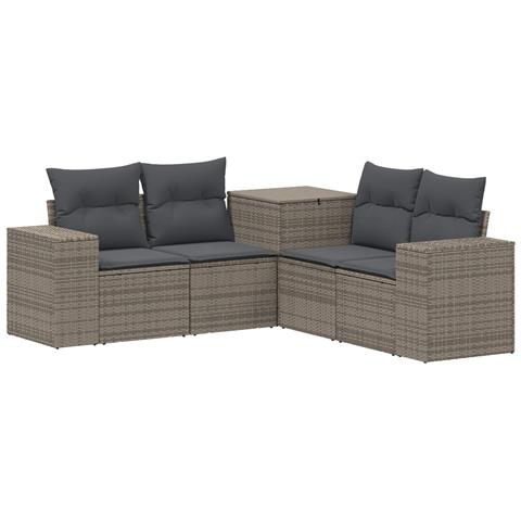 Set di divani 5 pz Grigio e Grigio Scuro - Foto 1