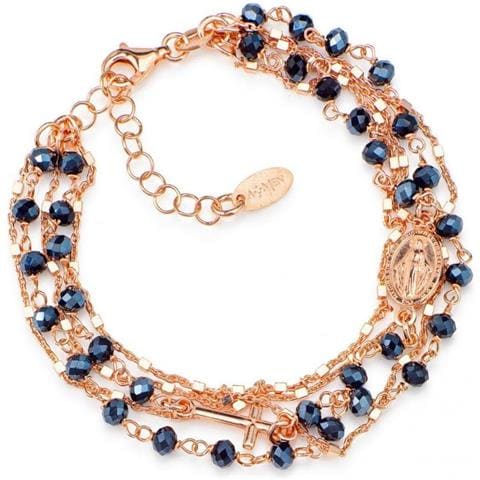 Bracciale In Argento 925 - Collezione Rosari - Colore Rosè - Misura Unica - Foto 3