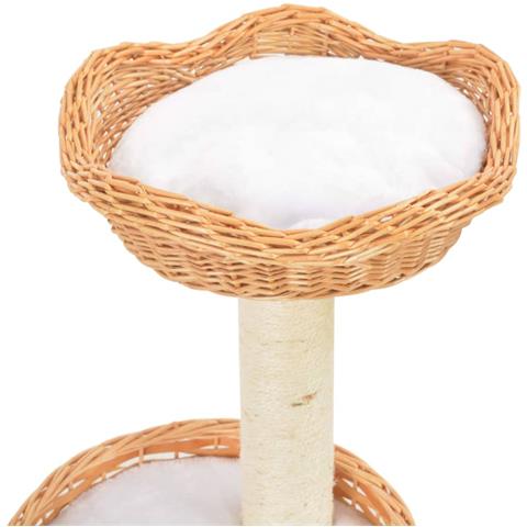 Albero Per Gatti Con Tiragraffi In Legno Di Salice Naturale - Foto 2