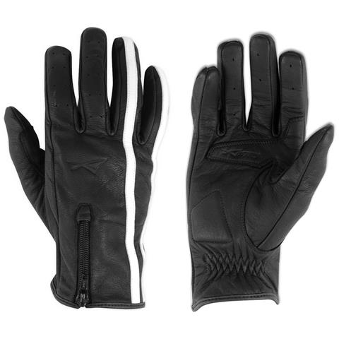 Guanto Vintage Custom Naked Moto Pelle Foderato Traspirante Nero S - Foto 1