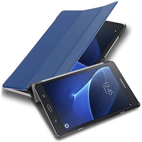 Cadorabo Custodia Per Tablet Compatibile Con Samsung Galaxy Tab A 2016 (7.0"" Zoll) Sm-t280n In Blu Scuro Jersey - Coperchio Protettiva Ultra Sottile Senza Funzione Auto Wake Up E Stand - Foto 1