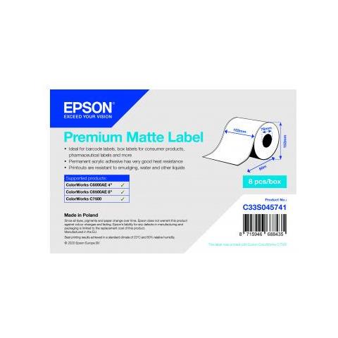Premium Matte Label Continuous Roll 102mmx60m - Foto 1