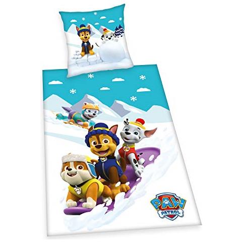 Paw Patrol Set Copripiumini E Federe, Cotton, Blu, 80 X 80 Cm, 135 X 200 Cm - Foto 1