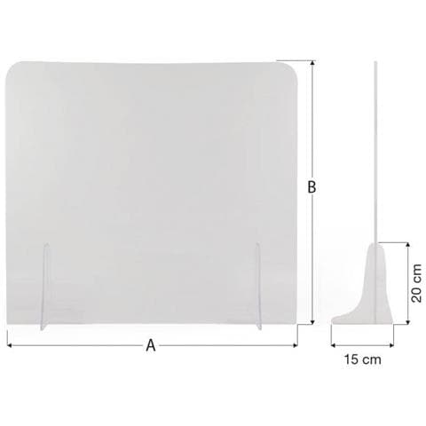 Plexi009 Schermo Protettivo Pmma 75x65 Cm Senza Apertura - Foto 2