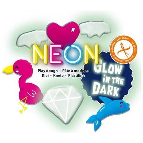 Plastilina Fosforescente E Fluorescente 4x90gr (Children's Modelling Dough Neon And Glow-in-the Dark Set, 4 Pots [90g] , Unisex, 2 Years And Above, Multi-colour [00461])  - Foto 2