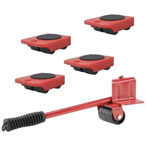 Set Per Trasporto Mobili Con Capacità Fino A 150 Kg Ruote Girevoli Antiscivolo Leva E 4 Roller Professionali Materiale Resistente Ps Abs Acciaio Ideale Per Oggetti Lung E Pesanti Facile Utilizzo Domestico - Foto 3