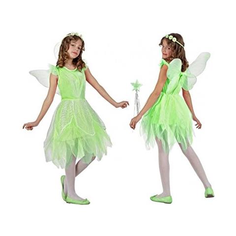 -10734 - Costume Dà Fata 7-9, Bambina, 10734, Colore: Verde, Dà 7-9 Anni - Foto 1