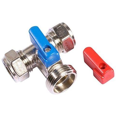 Bh02906 Lavatrice Valvola E Tee Maniglia 15mm X 34 Pollici Bsp - Foto 1