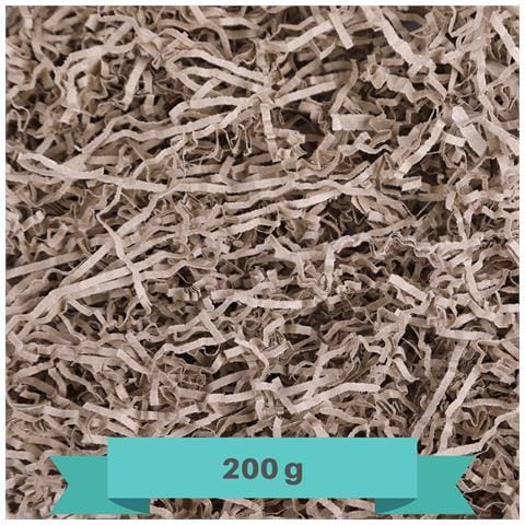 200g Eco Carta Tagliuzzato Carta Kraft | Sostituzione Della Lana Di Legno | Materiale Da Imballaggio Per Regalo Di Natale A Strisce | Viene In Borsa Blu - Foto 1