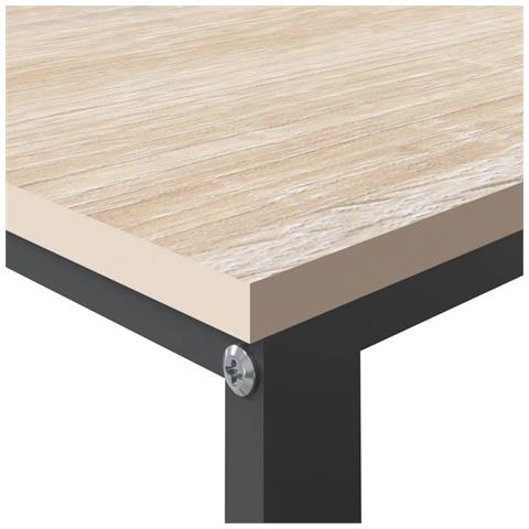 Scrivania Per Computer Nero E Rovere 110x60x73 Cm In Truciolato - Foto 2