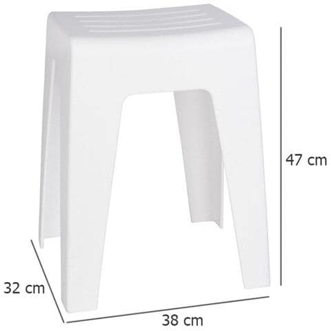 Taboret Wc Con Sedile Sagomato, Sgabello Da Bagno In Plastica - - Foto 6