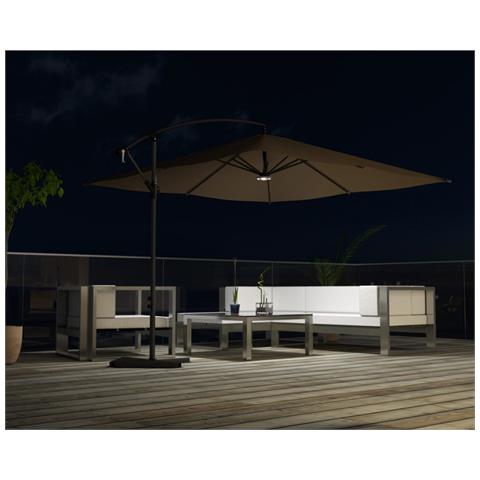 Solenzara Ombrellone Decentrato Con Led Cioccolato 3 X 3 M - Foto 16