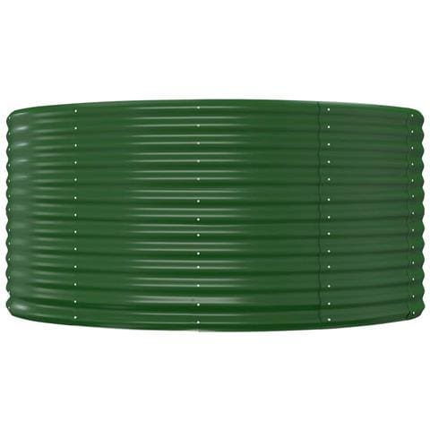 Letto Giardino Acciaio Verniciato Polvere 140x140x68cm Verde - Foto 2