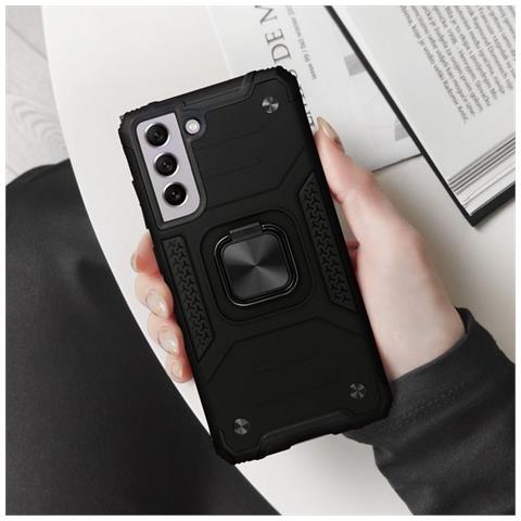 Custodia Alta Protezione Con Anello Per Xiaomi Redmi 10c Black - Foto 5