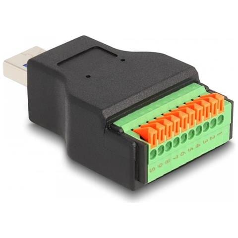 Adattatore Da Spina Usb 3.2 Gen 1 Tipo A A Morsettiera Con Pulsante (66238) - Foto 2