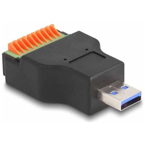 Adattatore Da Spina Usb 3.2 Gen 1 Tipo A A Morsettiera Con Pulsante (66238) - Foto 1