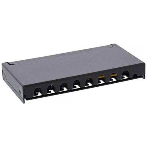 Patch Panel Cat. 6a 0,5u 8 Vie, Montaggio Su Tavolo /parete Nero Ral9005 - Foto 2
