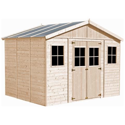 Casa Da Giardino In Legno Naturale H246x418x318 Cm / 12 M² - M331 - Foto 1
