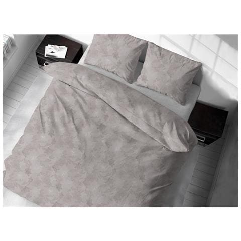 Sacco Copripiumino In 100% Cotone Made Italy Disegno Moderno Lily Vari Colori Singolo Beige - Foto 1