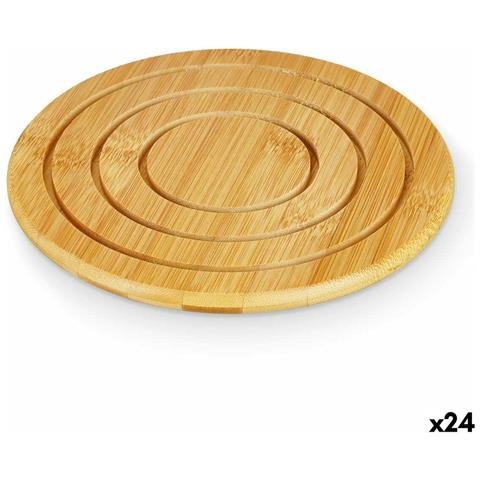 Sottopentola Naturale Bambù 19 X 1 X 19 Cm (24 Unità) Rotondo - Foto 1