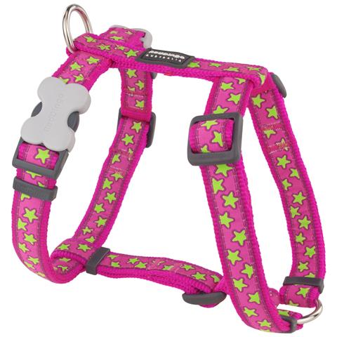Imbracatura Per Cani Style Stars Lime On Hot Pink 36-54 Cm 30-48 Cm - Foto 1
