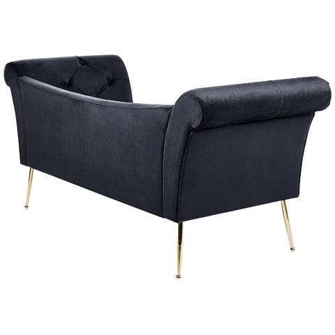 Chaise Longue Nantilly Velluto Nero - Foto 2