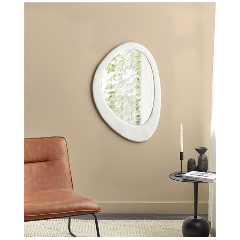 Specchio Audes 60 Cm 90 Cm Velluto Bianco Sporco - Foto 1