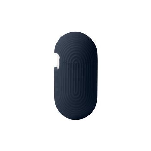 Cover Per Airpods 3 Curve In Silicone Con Texture Striata, Blu Scuro - Foto 4