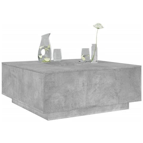 Tavolino Salotto Grigio Cemento 100x100x40 Cm Legno Multistrato - Foto 8