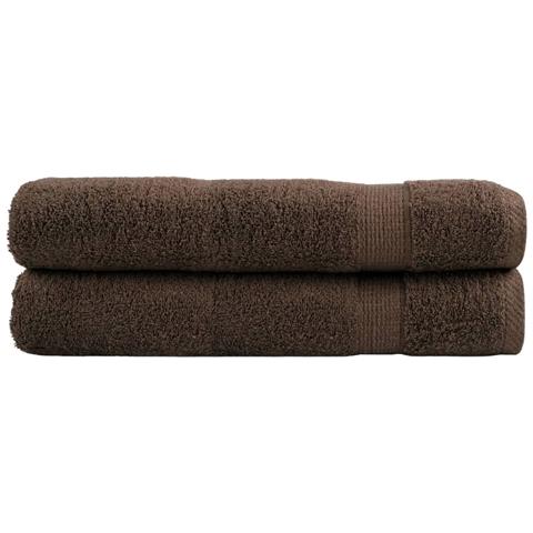 Asciugamani per Sauna SOLUND 2 pz Marroni 80x200cm 600gsm - Foto 1