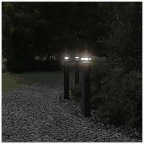 Lampada Da Terra Per Esterni Nera 80 Cm In Alluminio - Foto 3