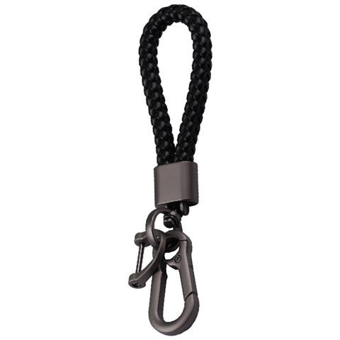 Portachiavi Con Corda Intrecciata, Perla E Finitura Canna Di Fucile Black - Foto 2