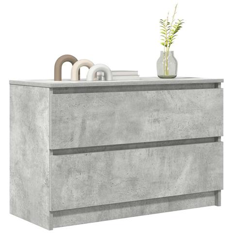 Mobile Porta TV Grigio Cemento 80x35x54 cm in Legno Multistrato - Foto 2