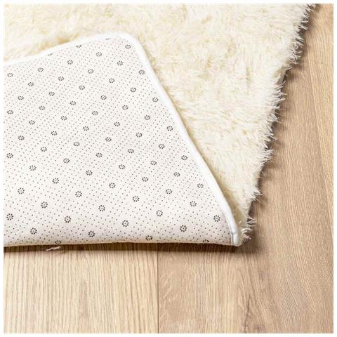 Tappeto Shaggy a Pelo Lungo NAVARRA Crema 200x200 cm poliestere - Foto 2