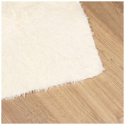 Tappeto Shaggy a Pelo Lungo NAVARRA Crema 200x200 cm poliestere - Foto 9