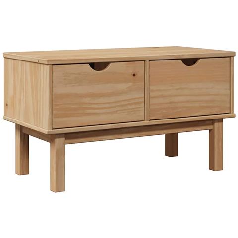 Panca Da Corridoio Otta 80x40x45 Cm In Legno Massello Di Pino - Foto 2