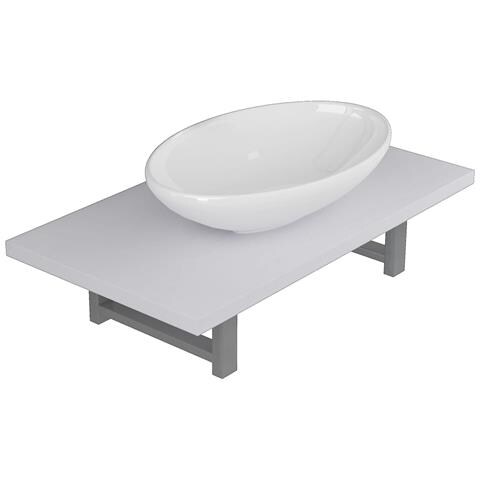 Set Mobili Da Bagno 2 Pz Ceramica Bianco - Foto 1