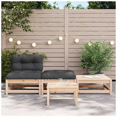 Lusso Casadino - Divano Da Giardino Senza Braccioli Con Cuscini E Poggiapiedi - Foto 2