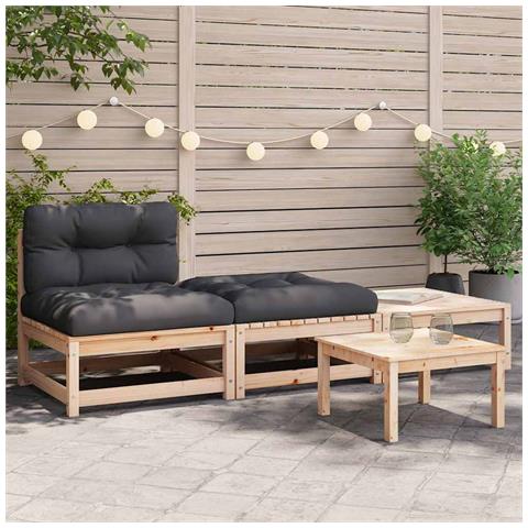 Lusso Casadino - Divano Da Giardino Senza Braccioli Con Cuscini E Poggiapiedi - Foto 8