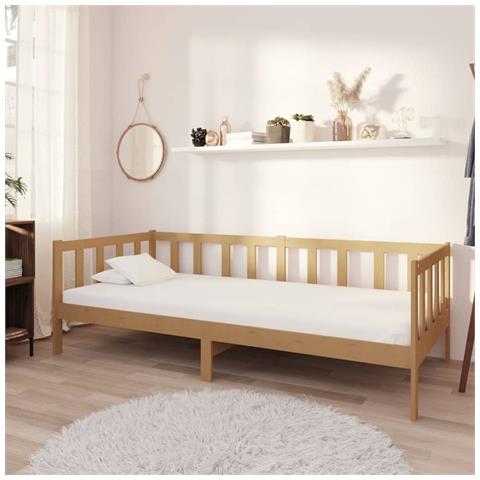 Lusso Casadino -  Divano Letto Con Materasso 90x200 Cm Ambra In Legno Di Pino - Foto 8